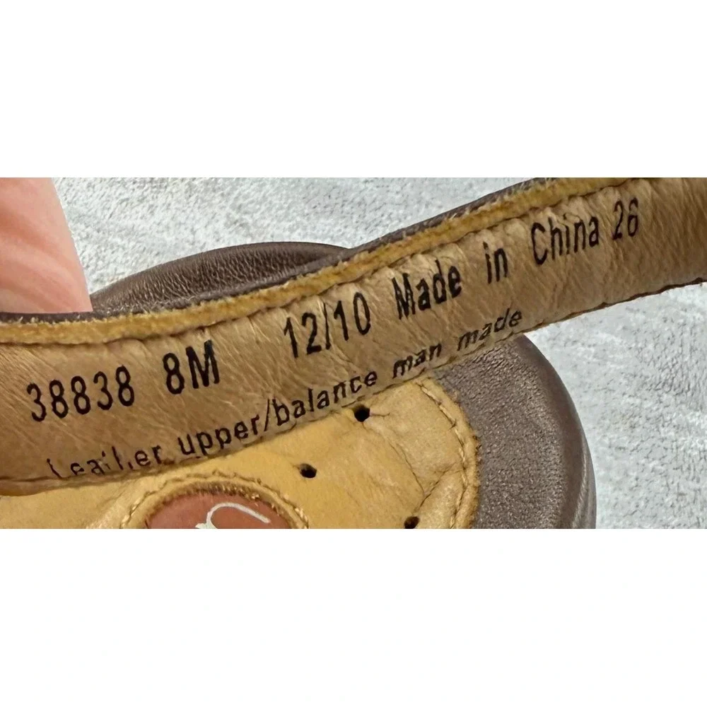 Clarks Unstructured Bronze Leather Strappy Slingback Wedge Sandals Women Sz 8M
